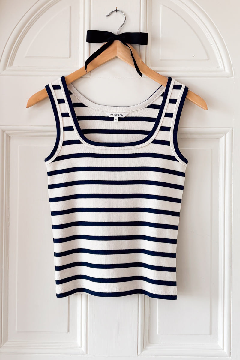 Layering Tank 2 - Navy Stripe