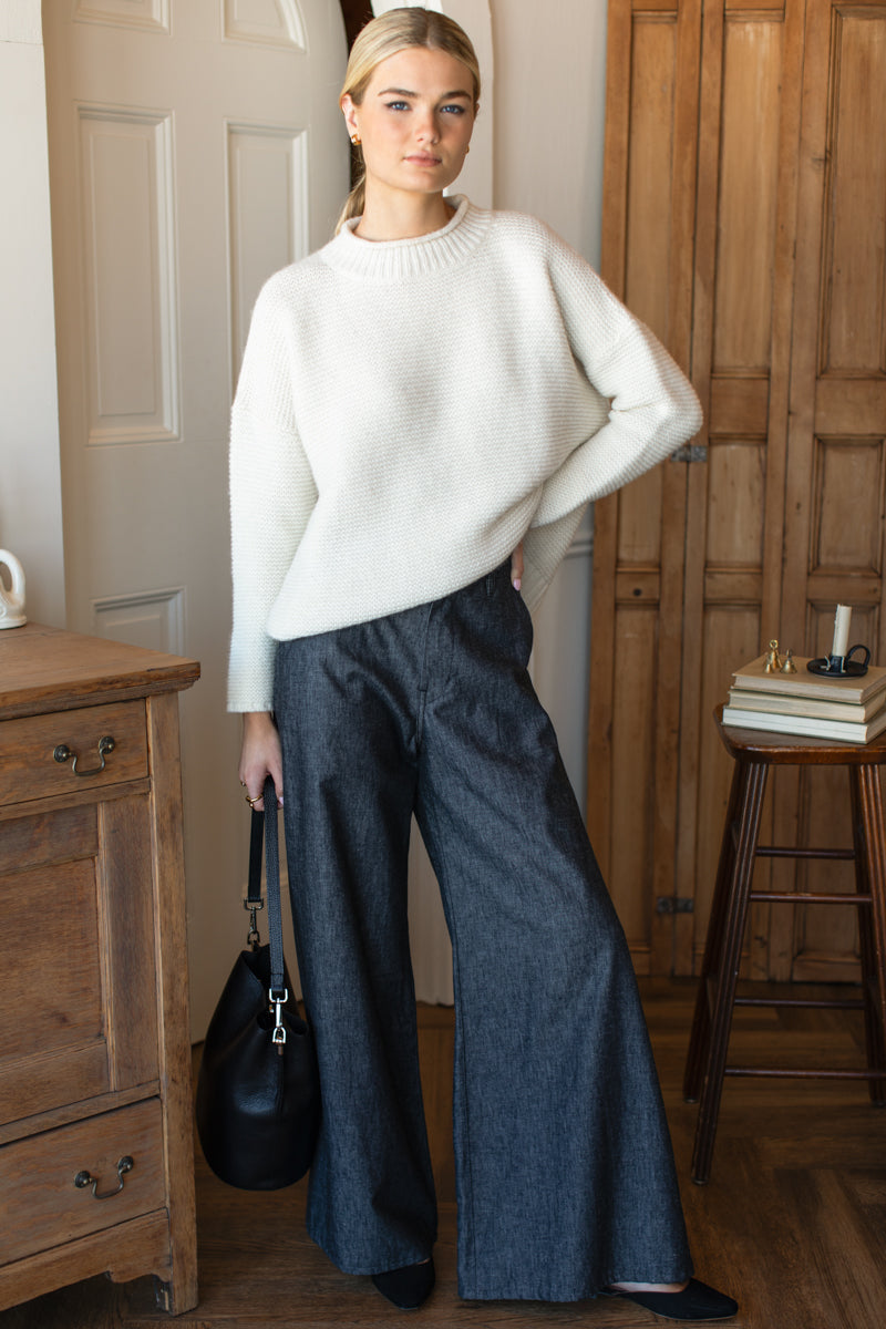 Tulip Trouser - Rinsed Black