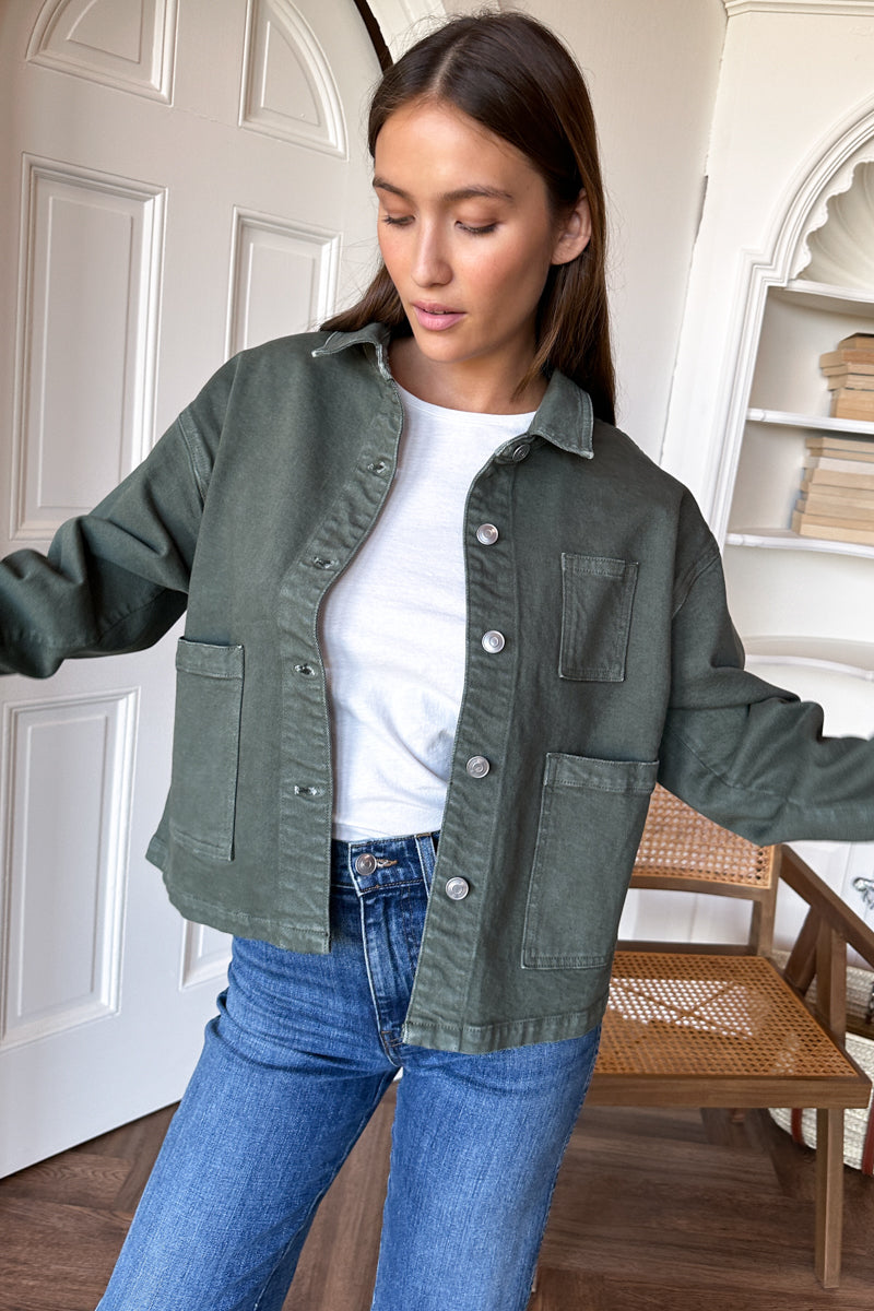 Utility Shirt Jacket - Army Green