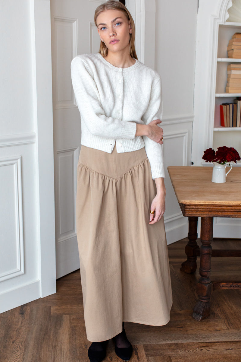 A Line Maxi Skirt - Umber
