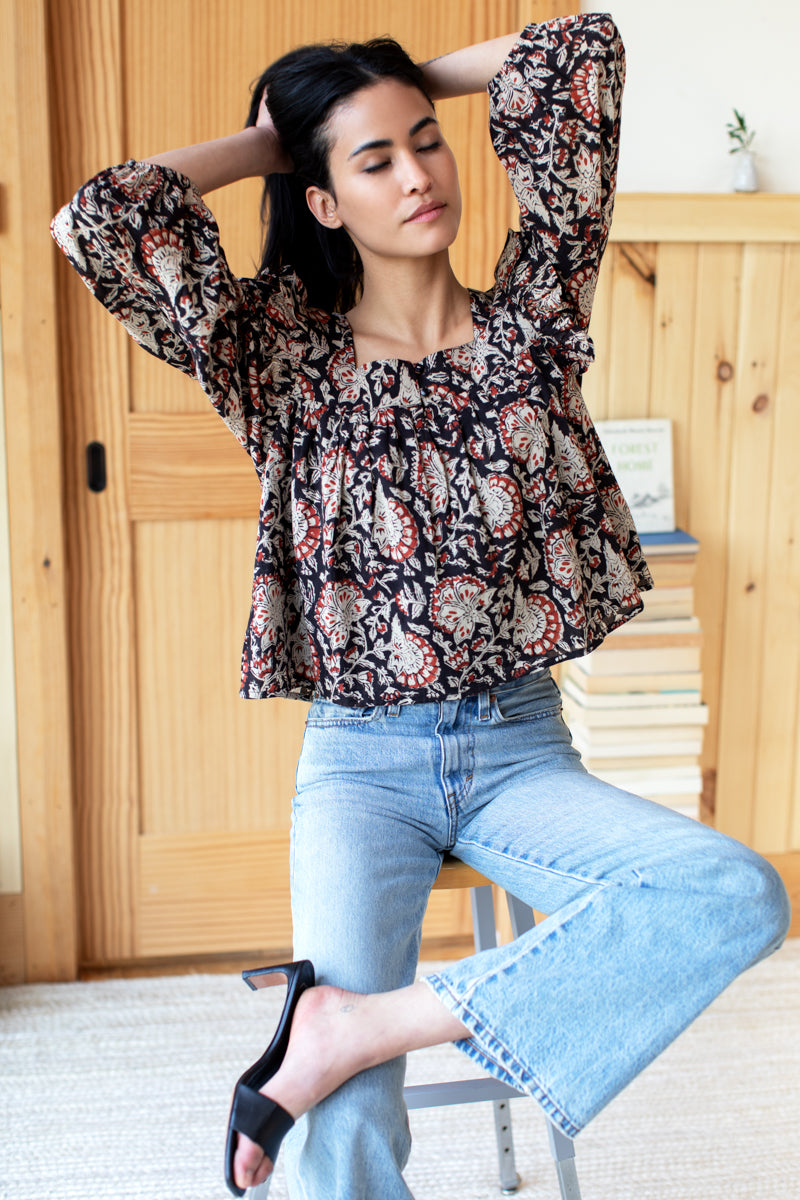 Adelina Blouse - Thalia Satin