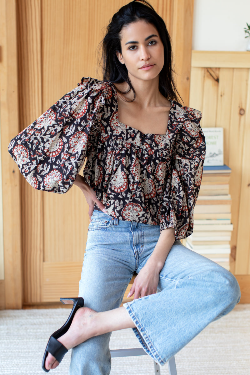 Adelina Blouse - Thalia Satin