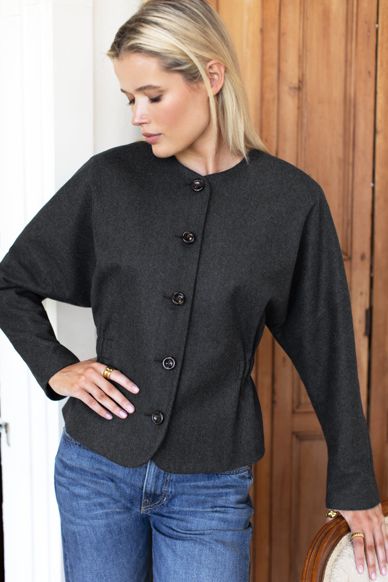 Atelier Cinch Jacket - Charcoal Light