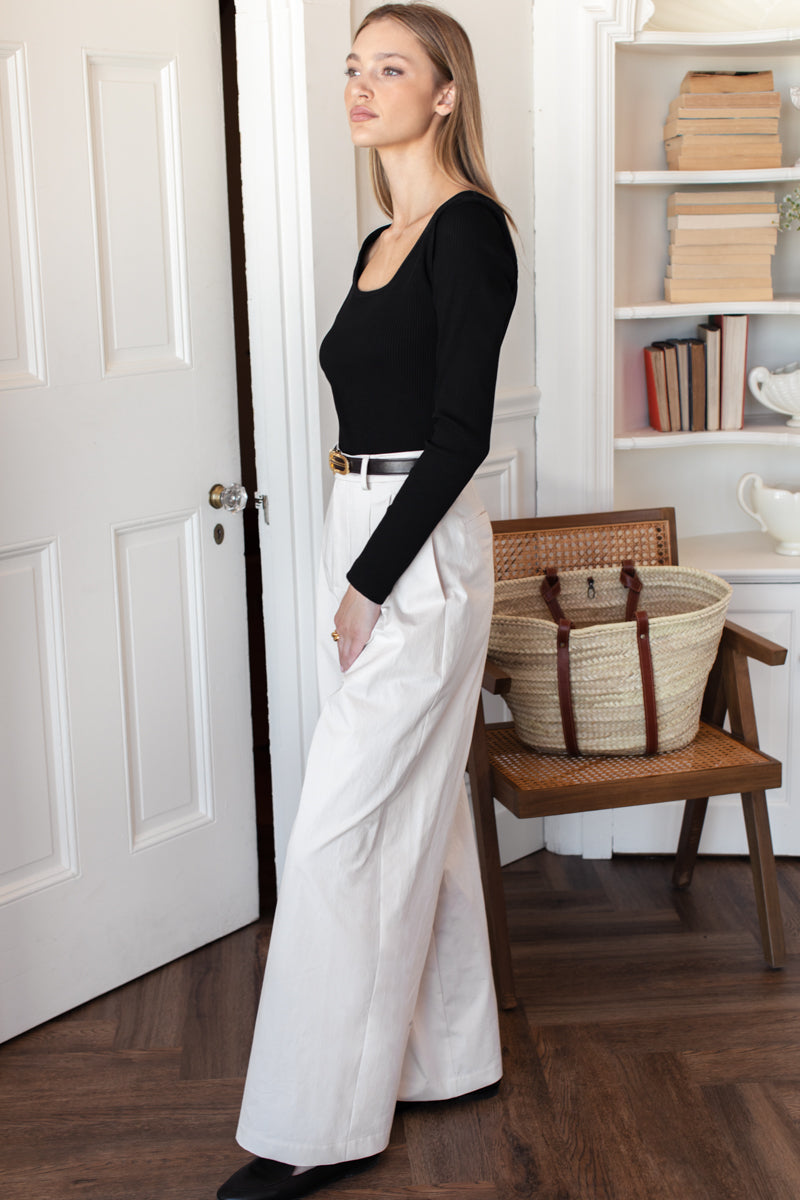 Atelier Pleated Pant 2 - White Swan