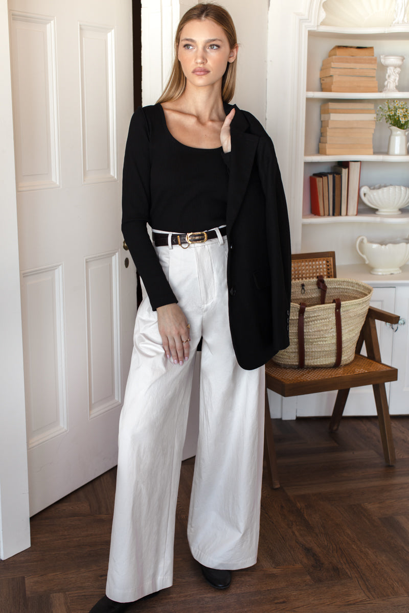 Atelier Pleated Pant 2 - White Swan