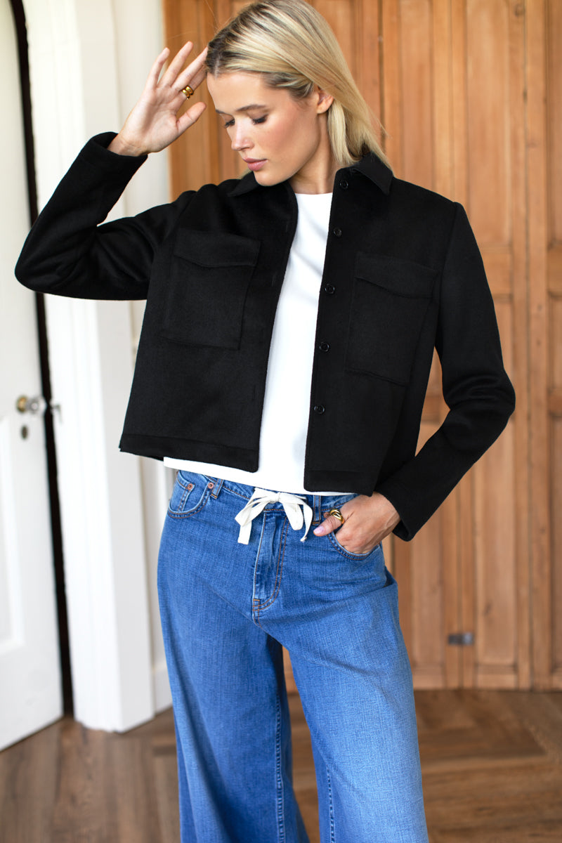 Atelier Pocket Jacket - Black Wool