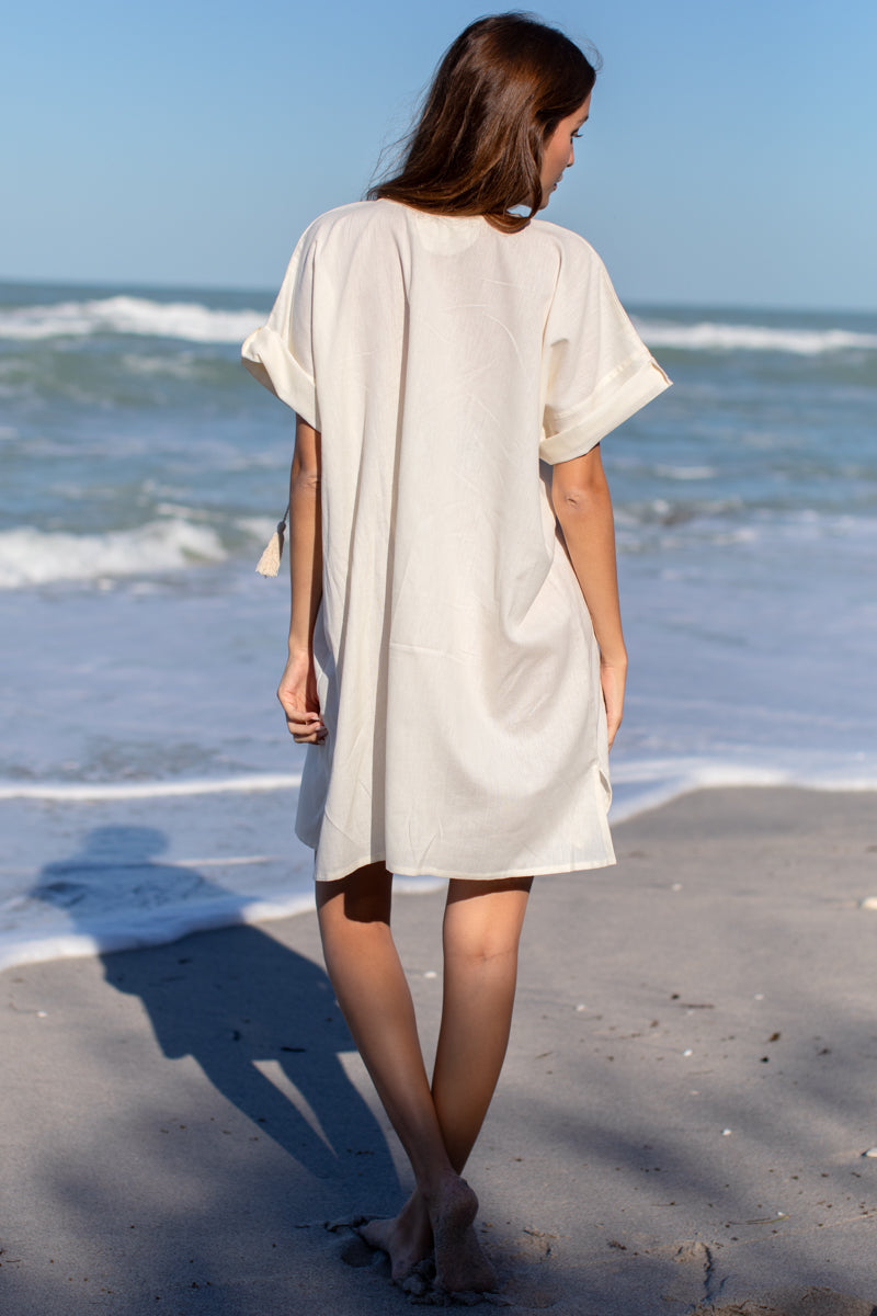 Baja Caftan - Ivory Organic