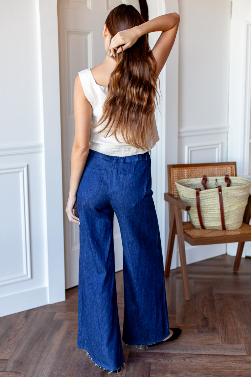 Tulip Wide Leg - Indigo Hemp Organic