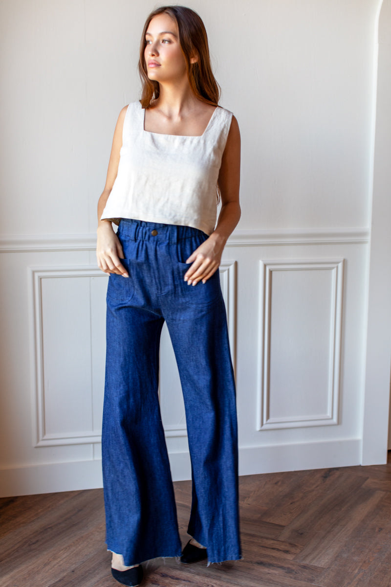 Tulip Wide Leg - Indigo Hemp Organic