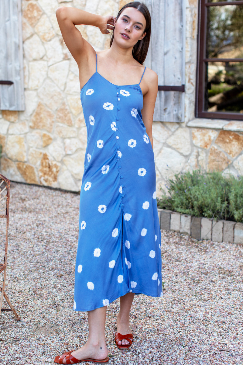 Bias Delicate Dress - Indigo Eclipse