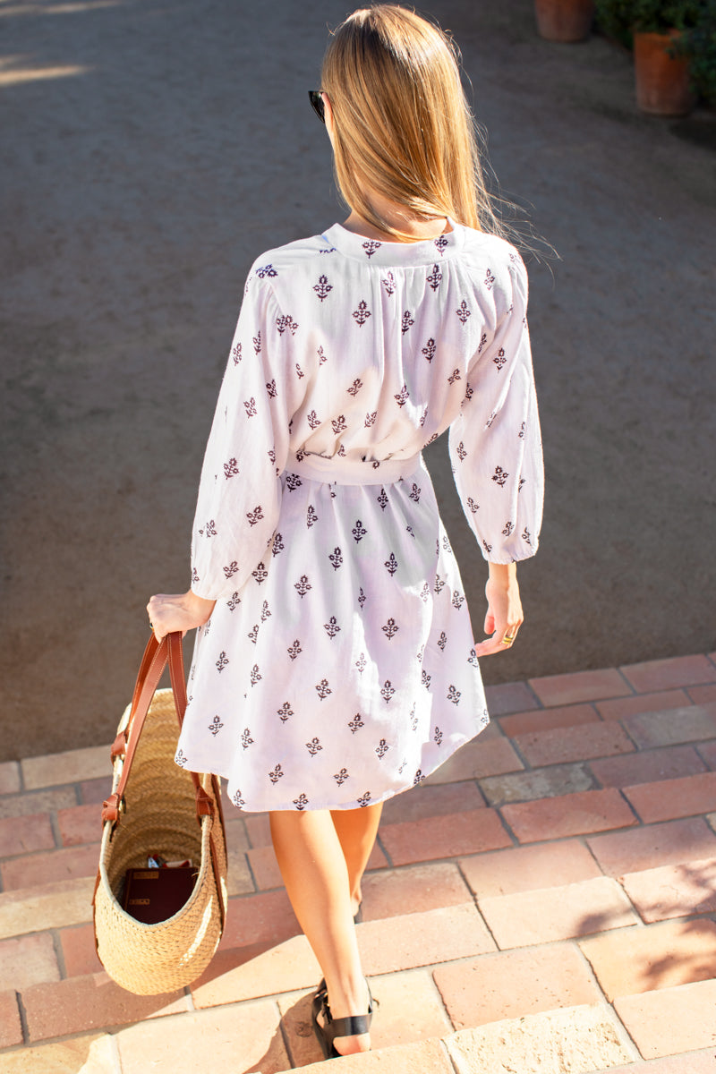 Blouson Dress - Daughters 2 Blackberry Wine Linen