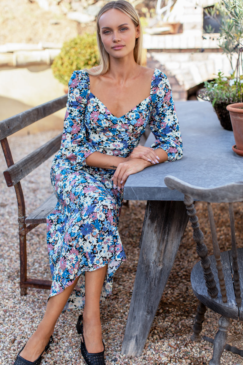 Emerson Bias Dress - Paris Bloom