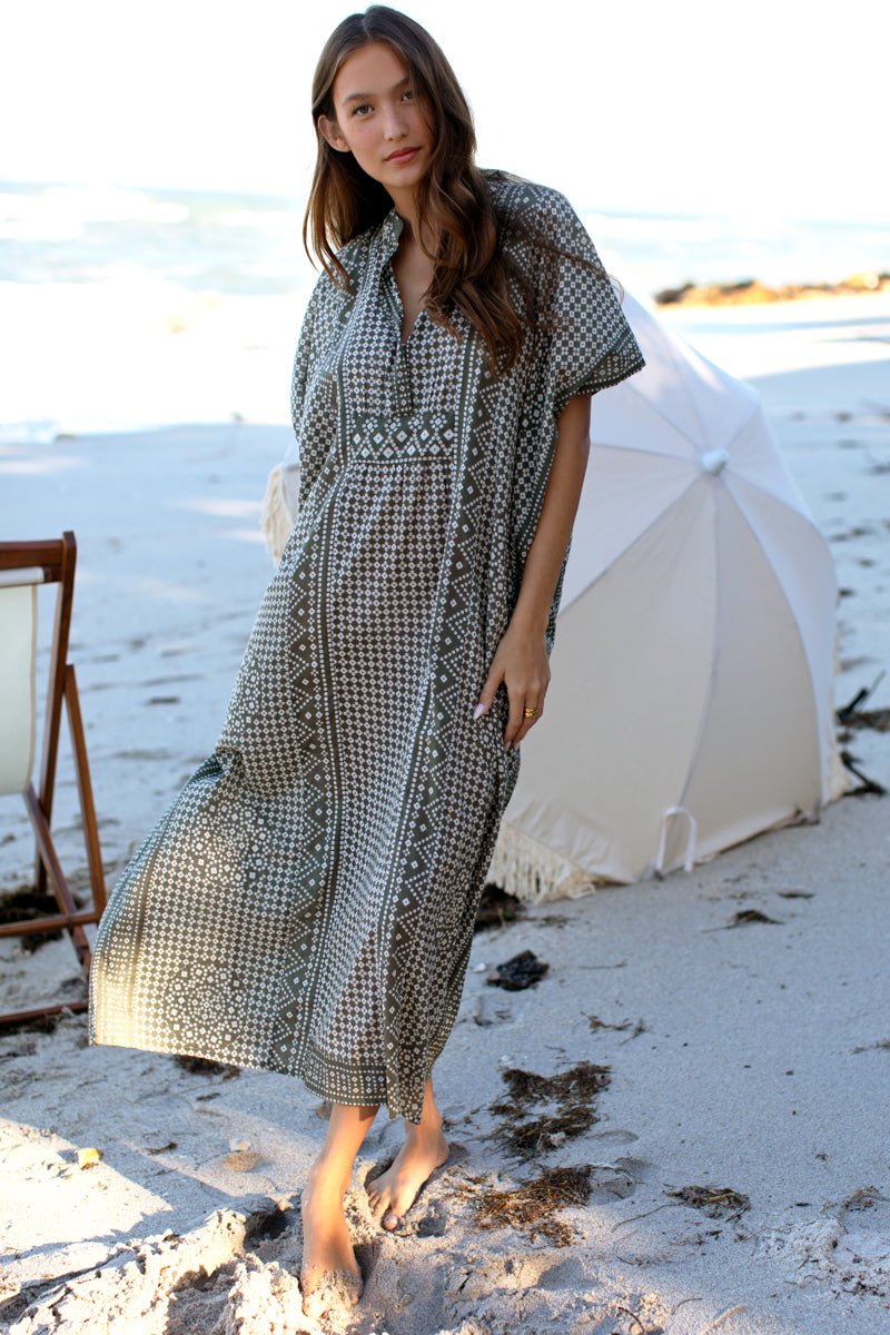 Emerson Caftan - Moss Organic