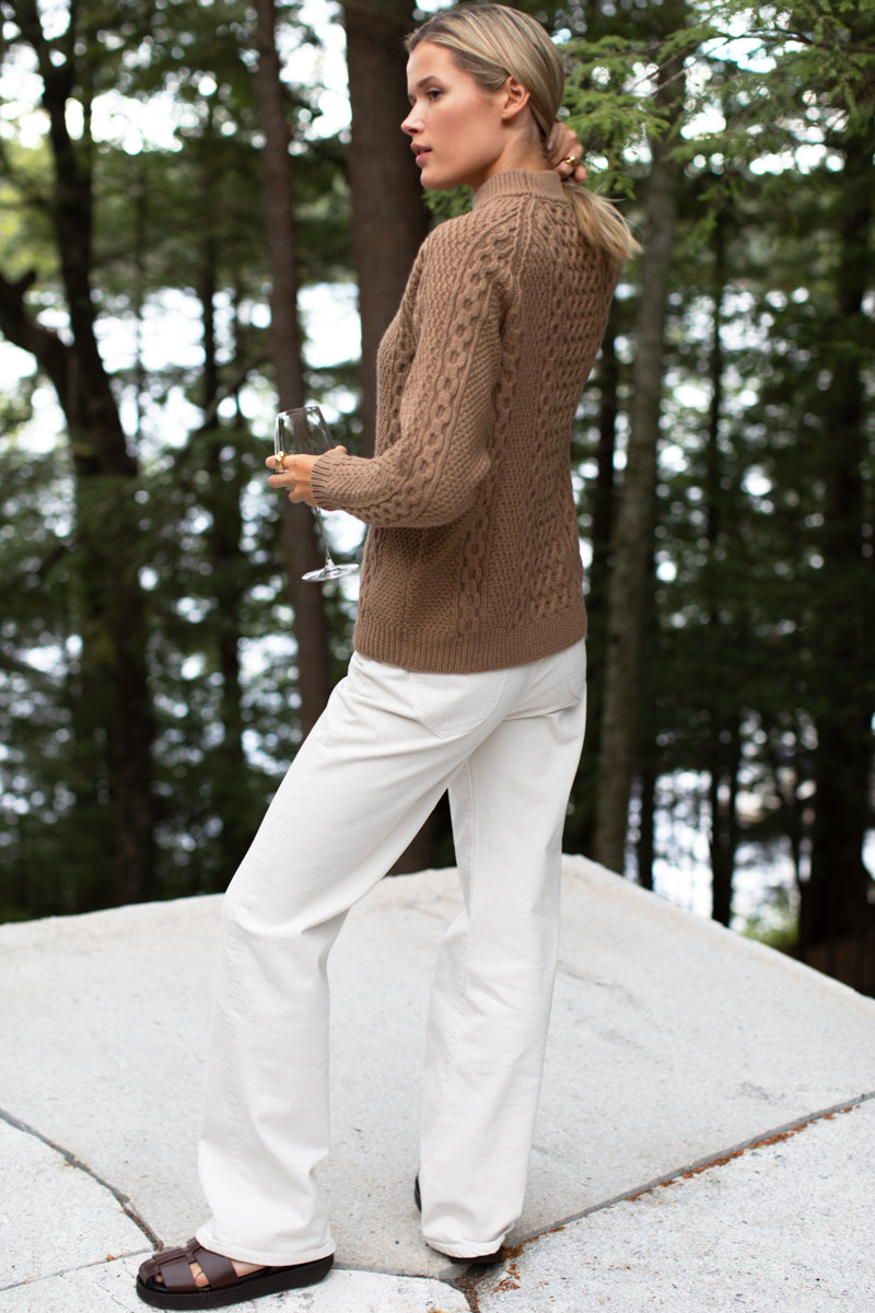 Fisherman Sweater - Camel