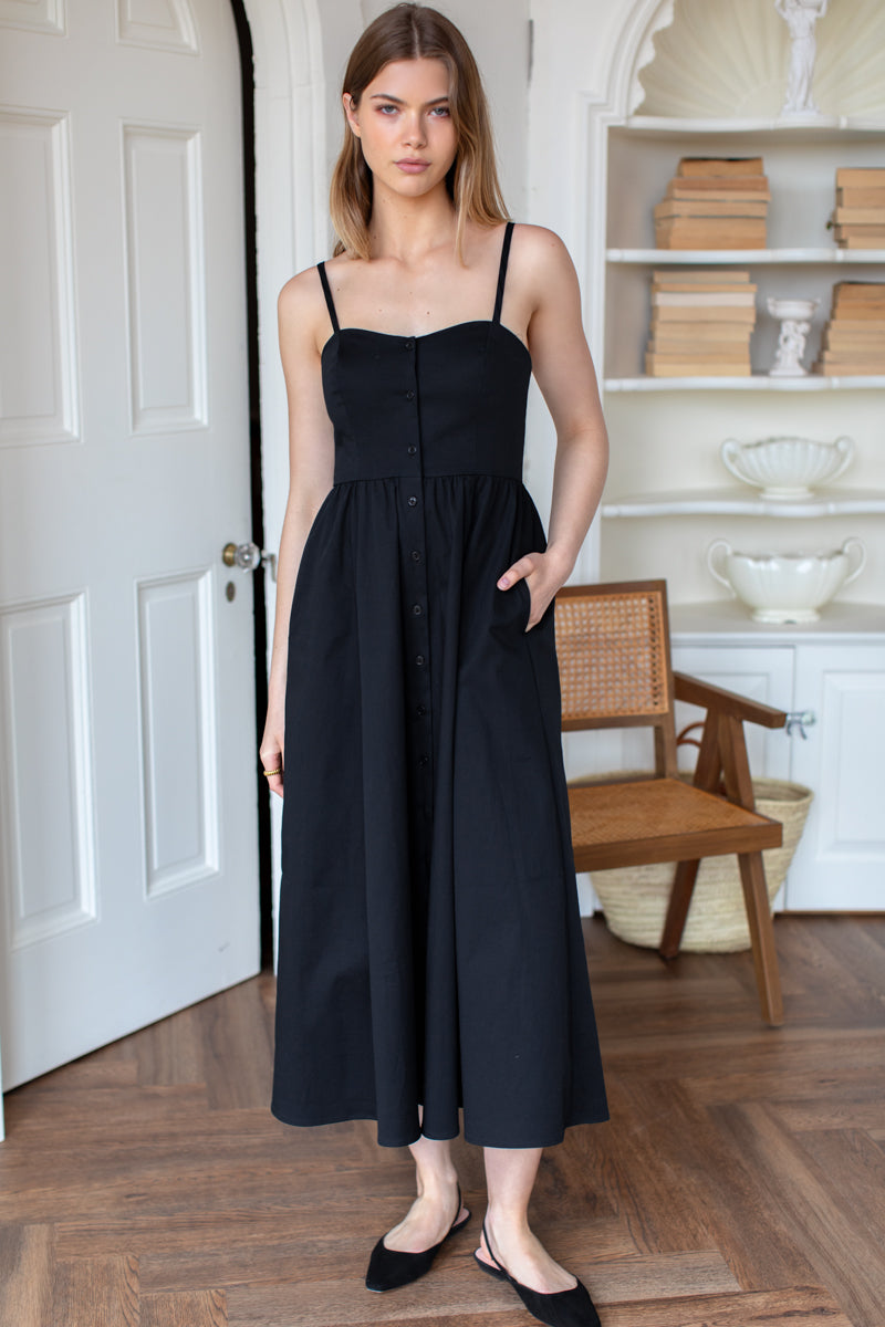 Florentine Layering Dress - Black Organic