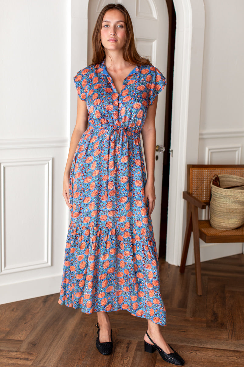 Frances 3 Frill Dress - Chateau Flower