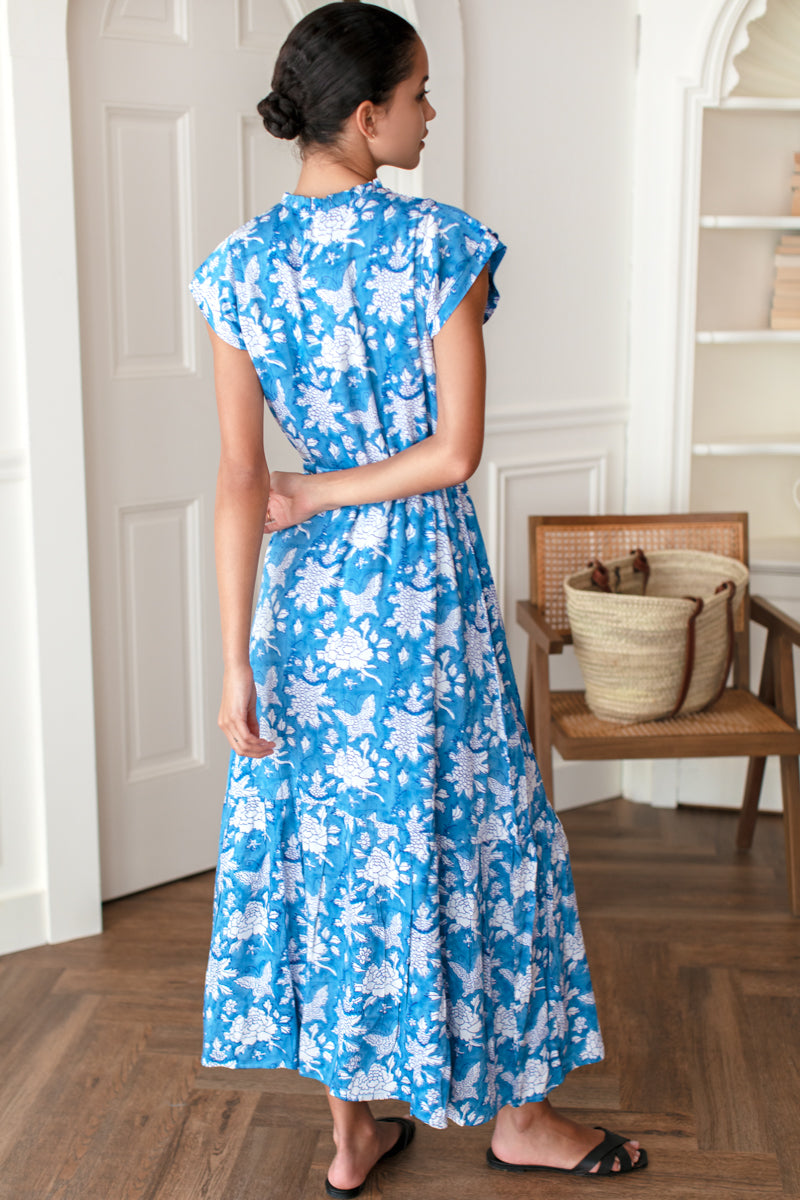 Frances 3 Frill Dress - Peace Sky Blue