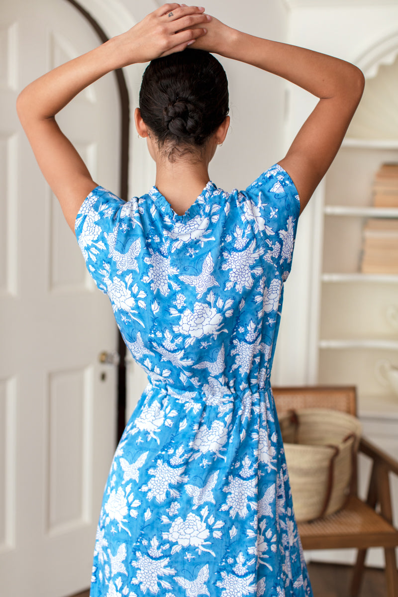 Frances 3 Frill Dress - Peace Sky Blue