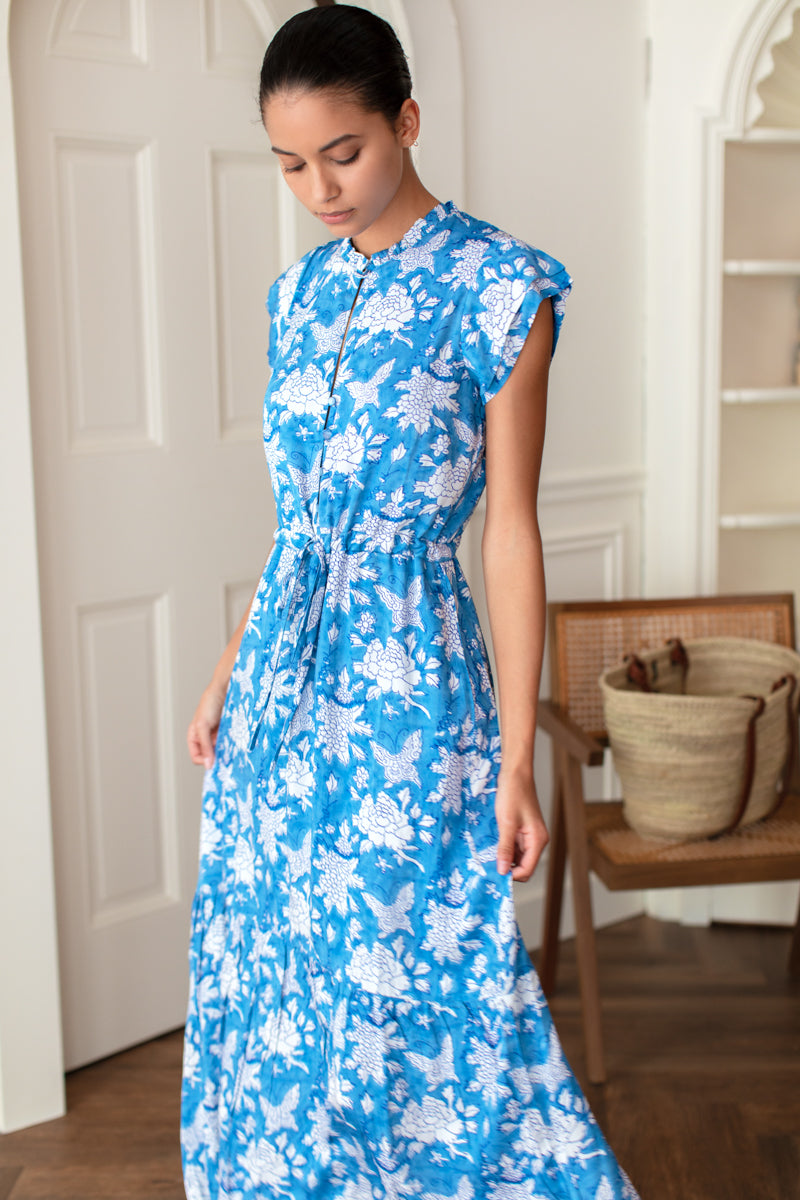 Frances 3 Frill Dress - Peace Sky Blue