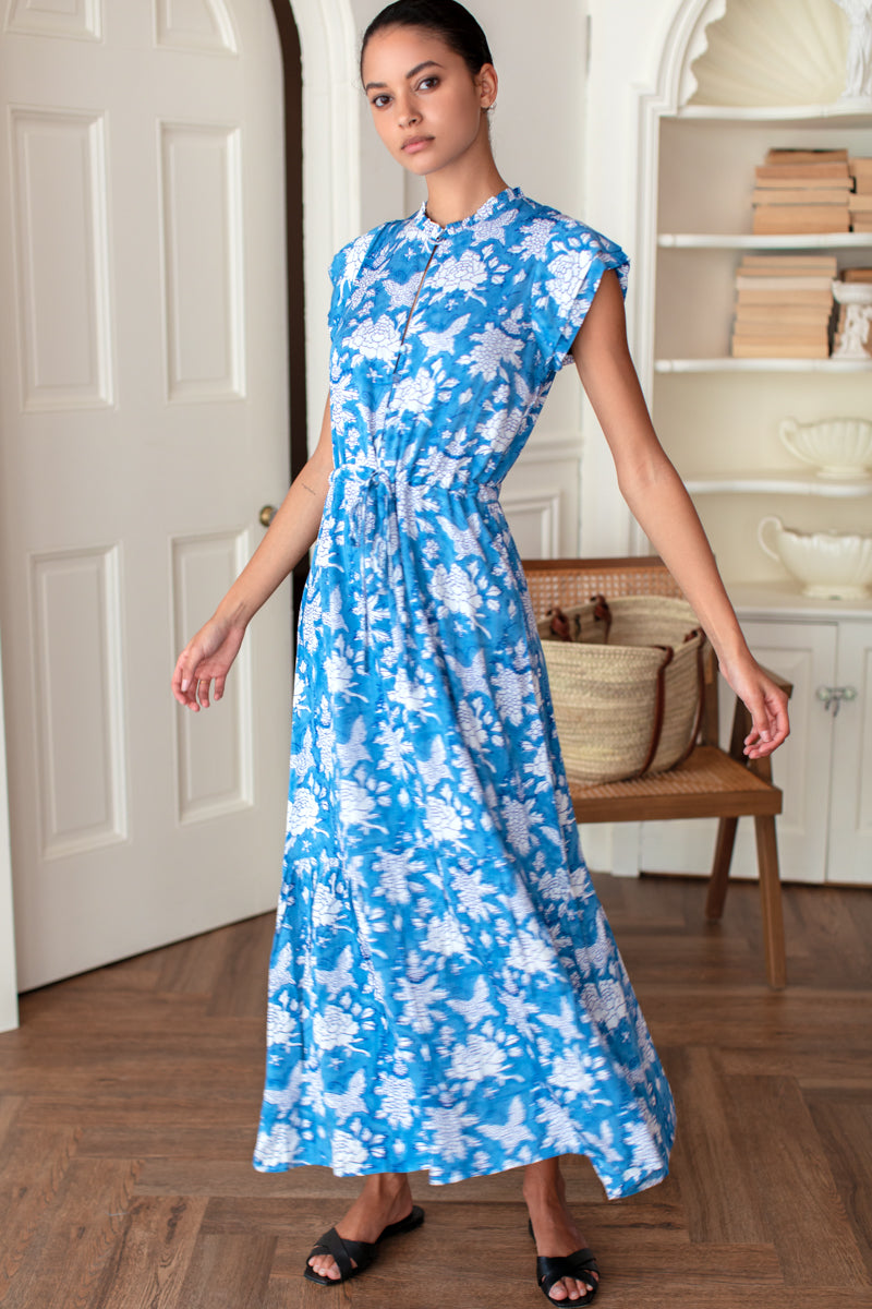 Frances 3 Frill Dress - Peace Sky Blue