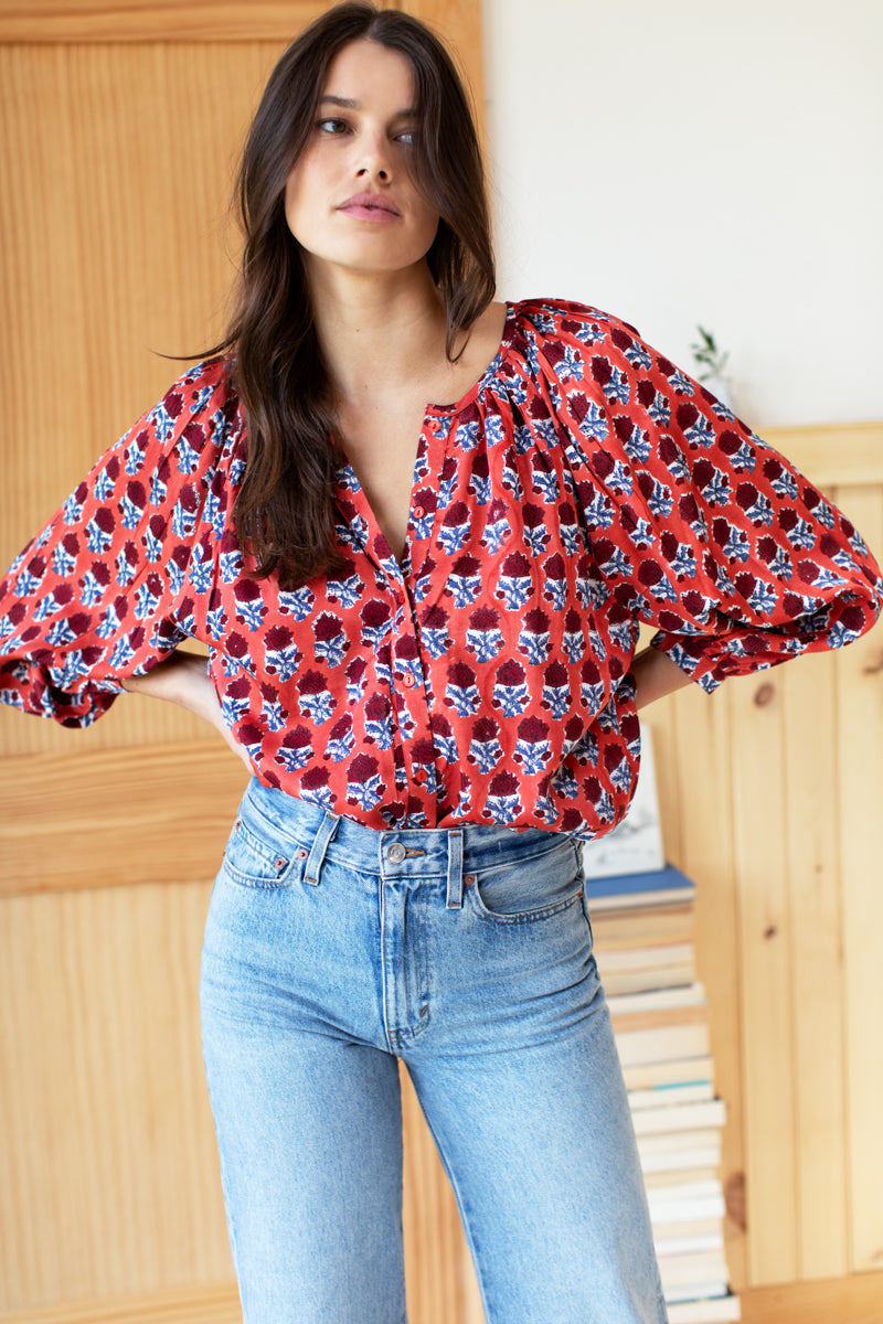 Frances Blouse - Carmen Flowers