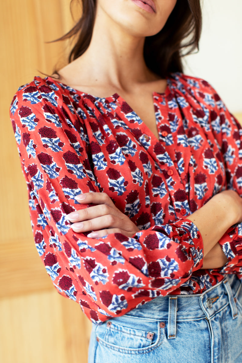 Frances Blouse - Carmen Flowers