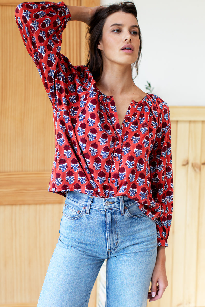 Frances Blouse - Carmen Flowers