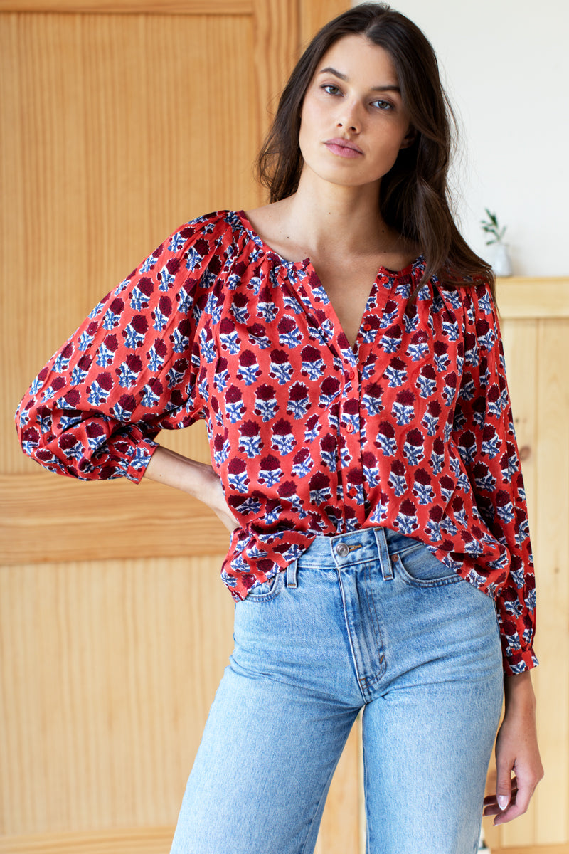 Frances Blouse - Carmen Flowers