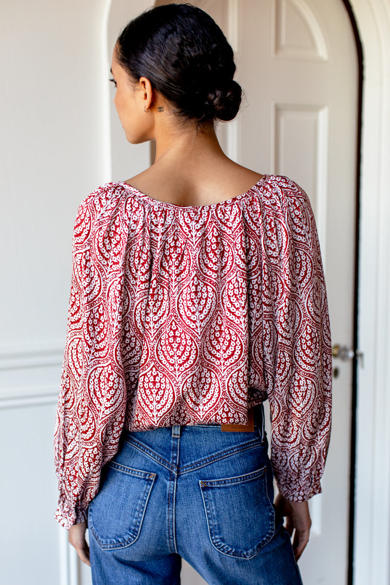 Frances Blouse - Currant Medallion