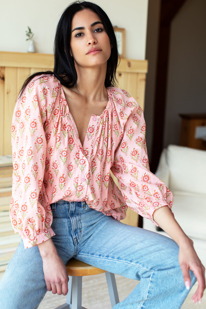 Frances Blouse - Monday Flowers Organic