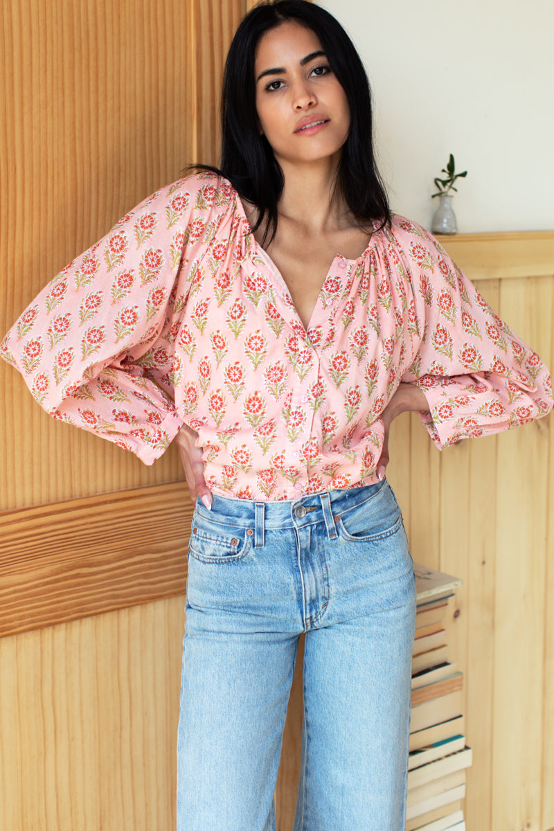 Frances Blouse - Monday Flowers Organic
