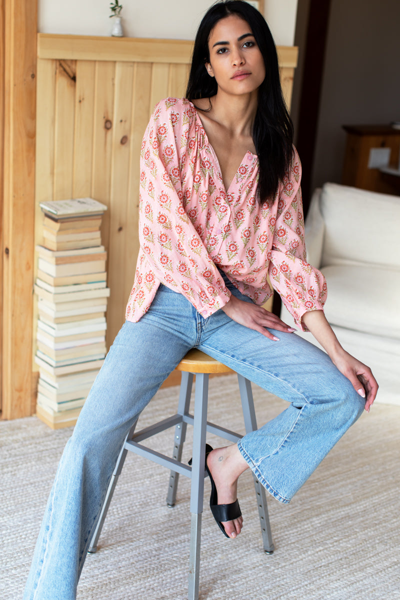 Frances Blouse - Monday Flowers Organic