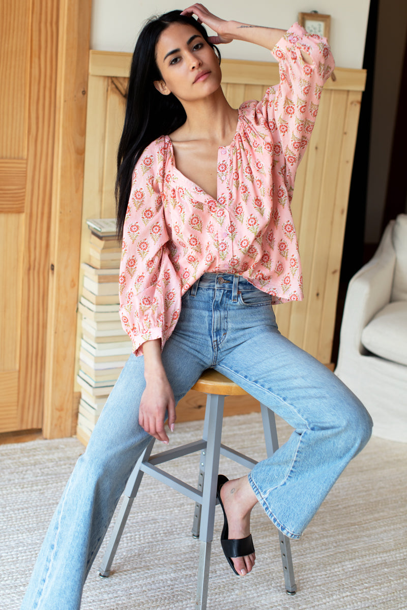 Frances Blouse - Monday Flowers Organic