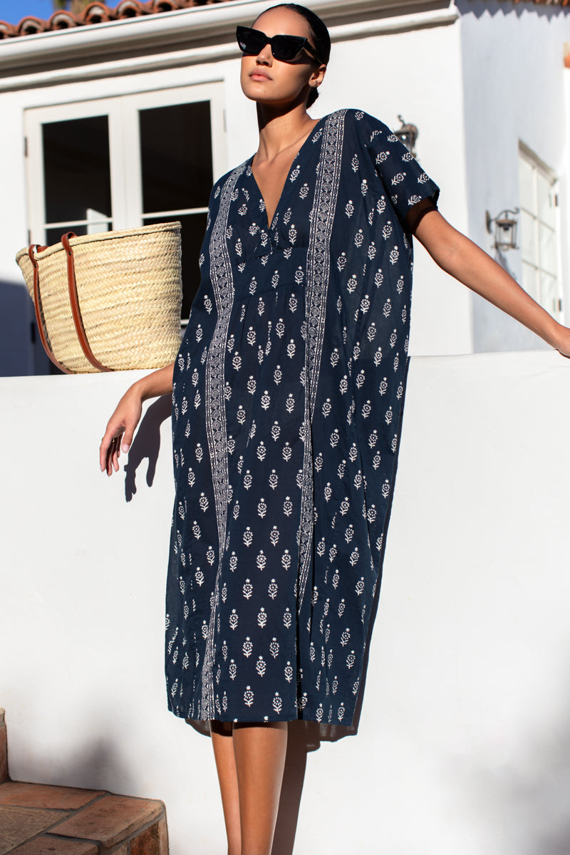 Francina Caftan - Marguerite Blue 2 Organic