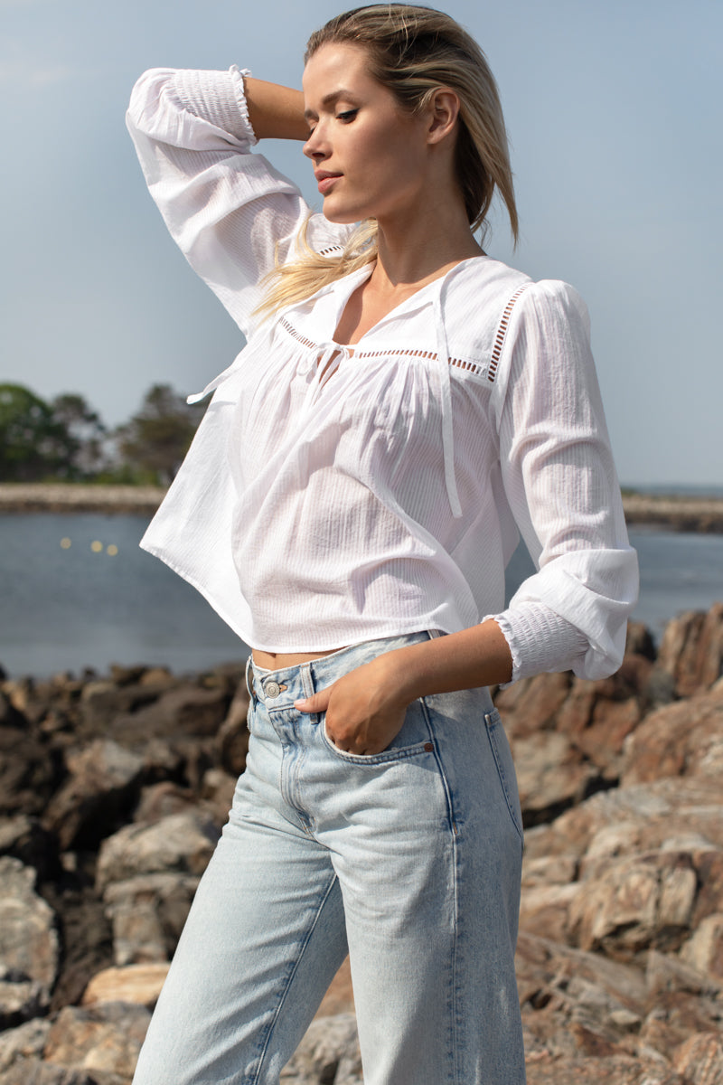 Isla Longsleeve Top 2 - White