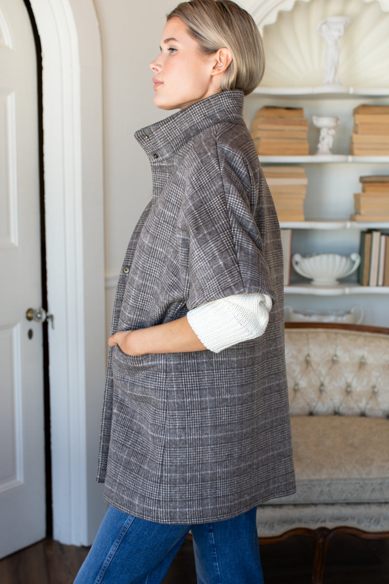 Layering Jacket - Stewart Plaid Chestnut