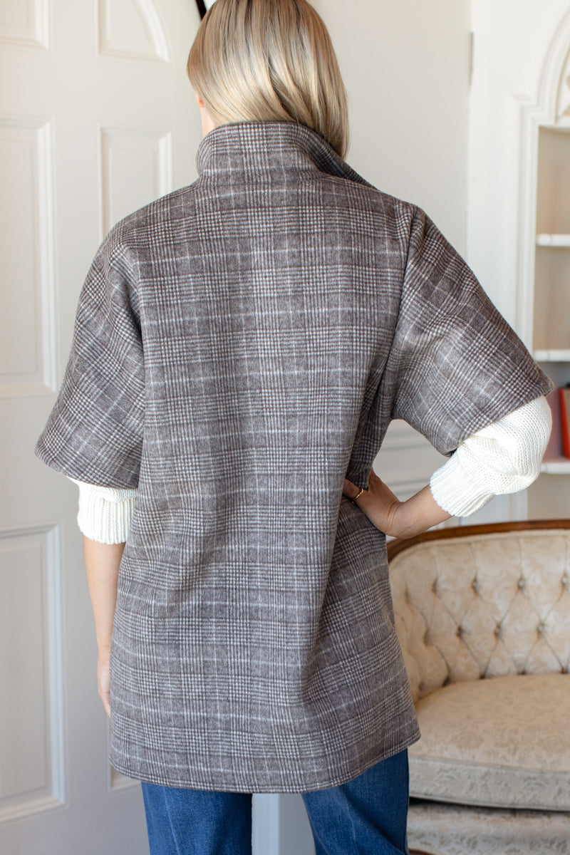 Layering Jacket - Stewart Plaid Chestnut
