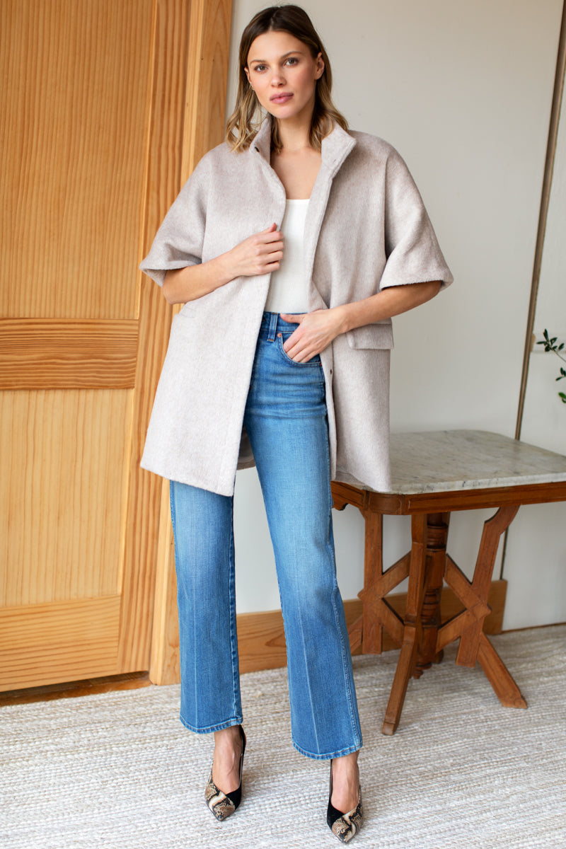 Layering Jacket - Sand Wool Mohair
