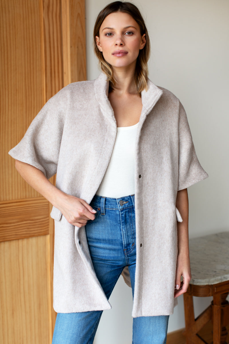 Layering Jacket - Sand Wool Mohair