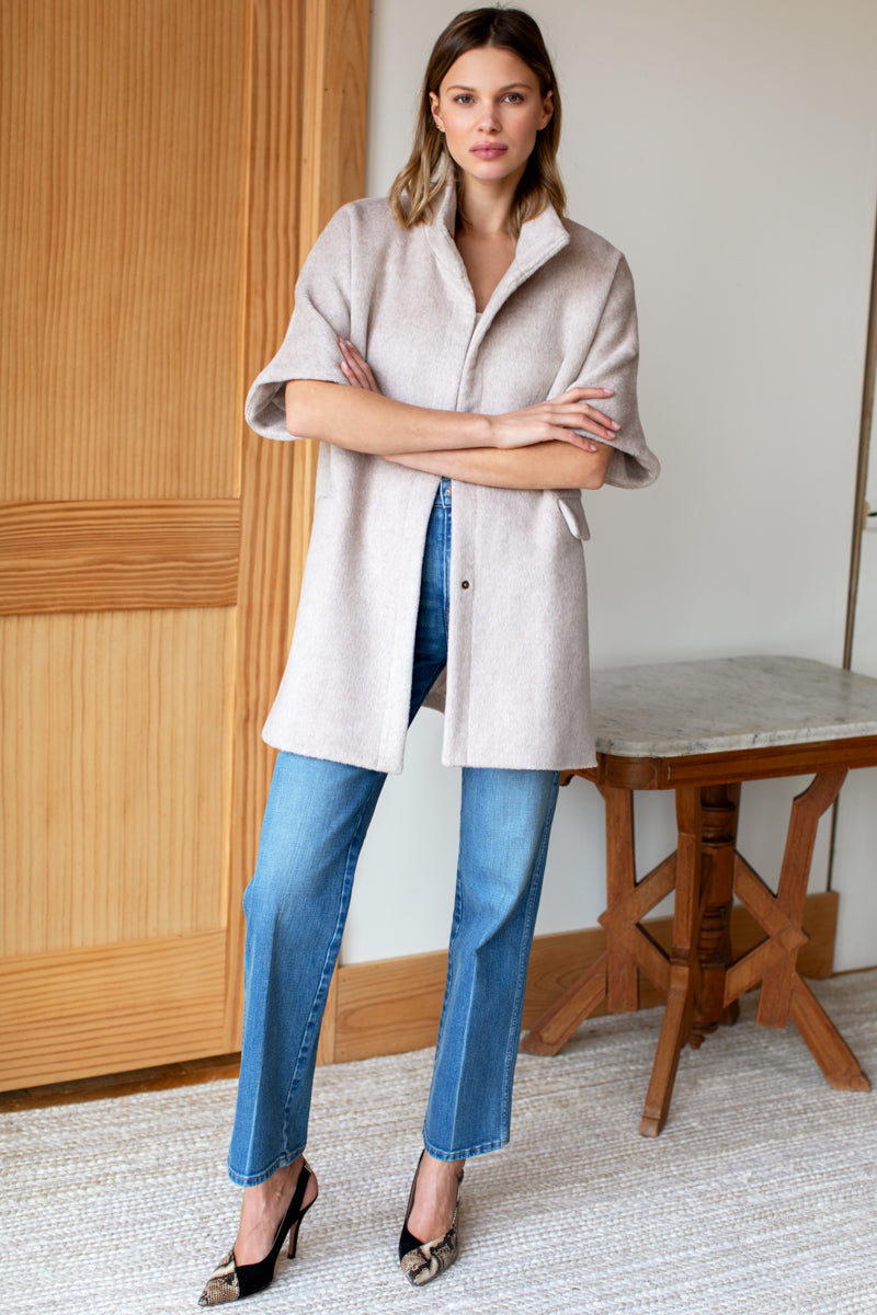 Layering Jacket - Sand Wool Mohair
