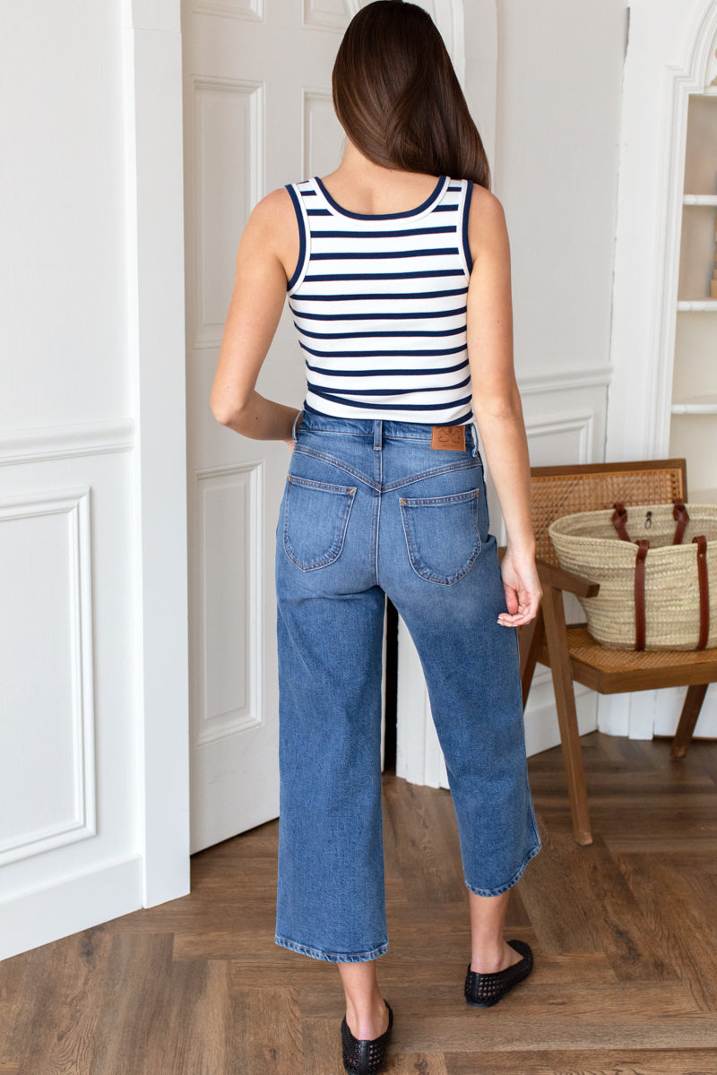 Layering Tank 2 - Navy Stripe