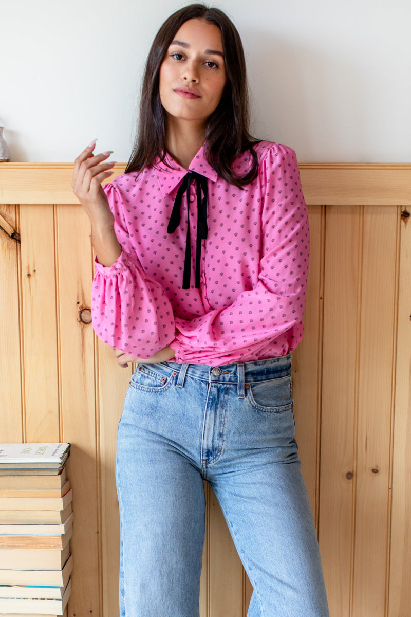 Lou Tie Blouse - Fortuna Bon Berry