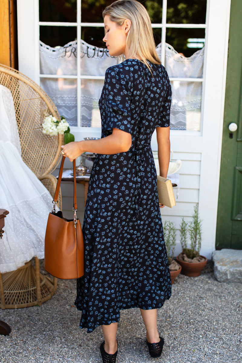Lucyia Antique Dress - Bea Flowers Midnight