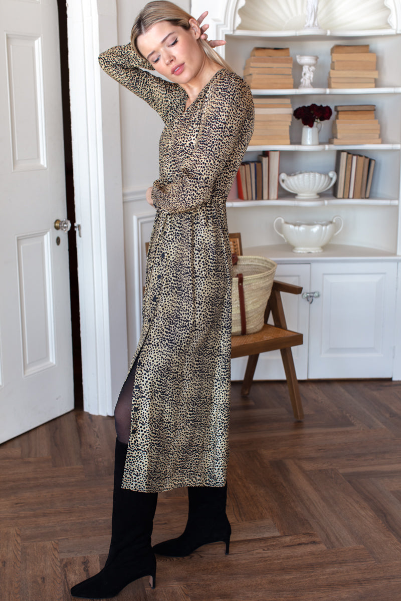 May Dress - Little Cheetah Silk