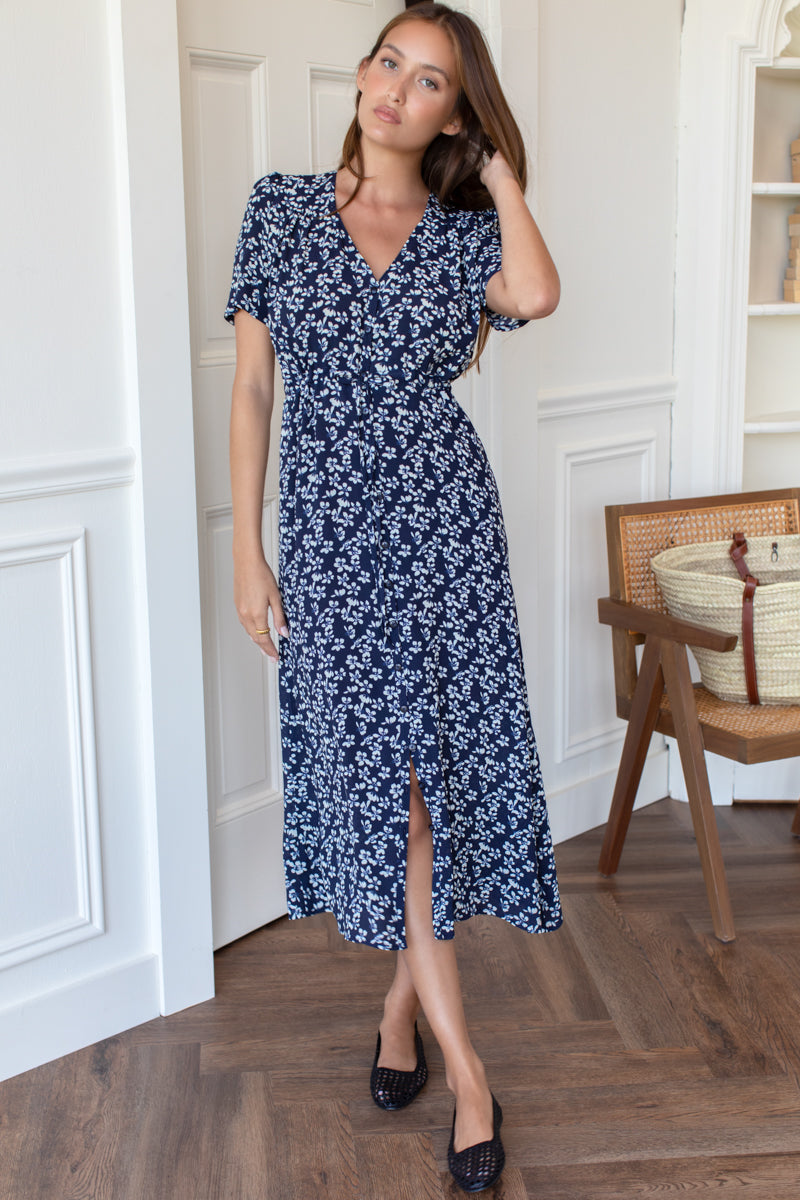 May Dress - Cafe Flowers Parisian Night