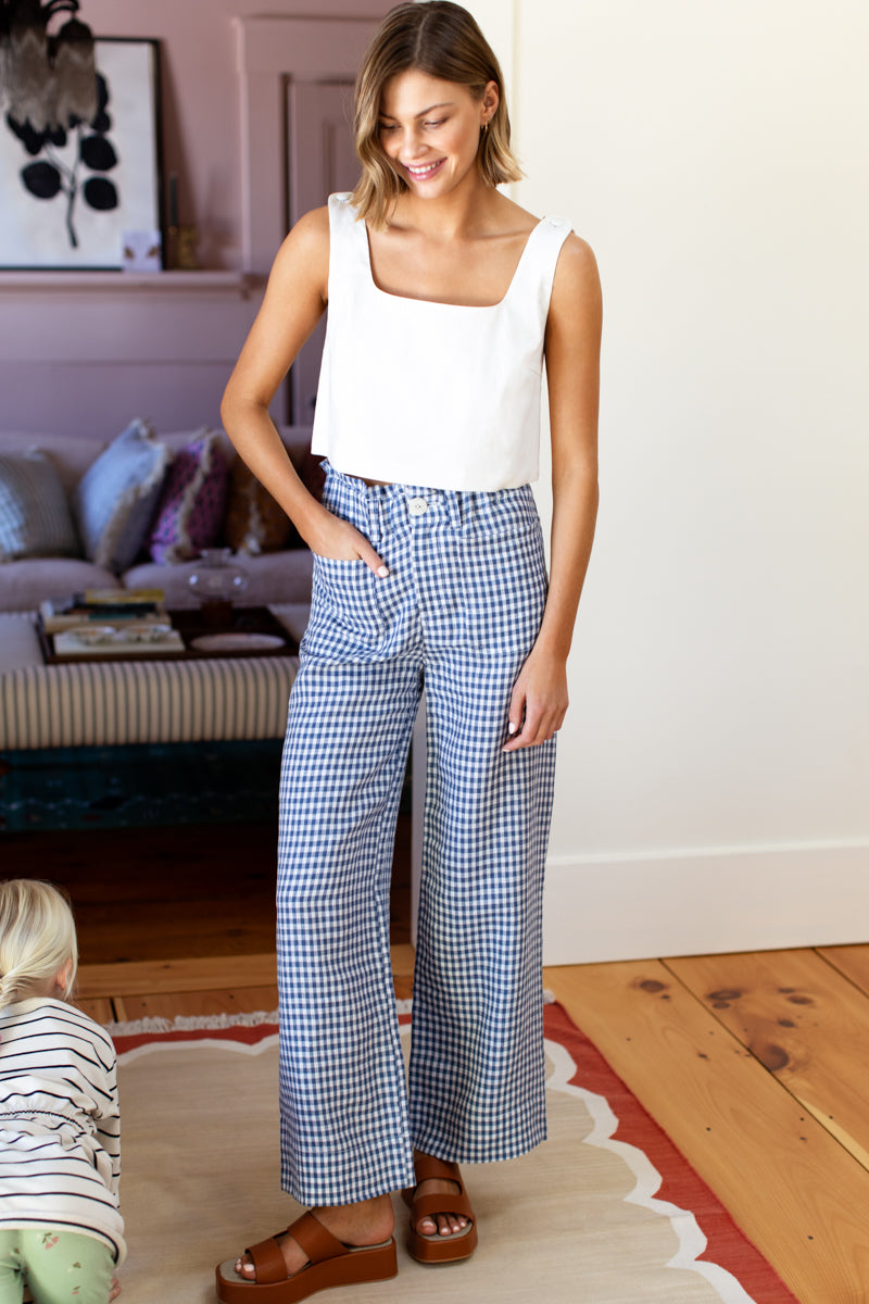 Orchard Wide Leg Pant - Delfini Linen