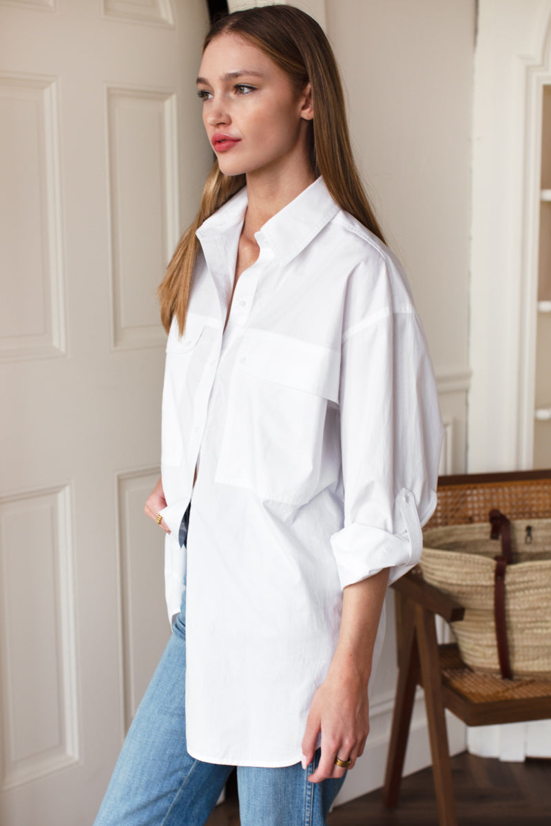 Oversize Pocket Shirt - White