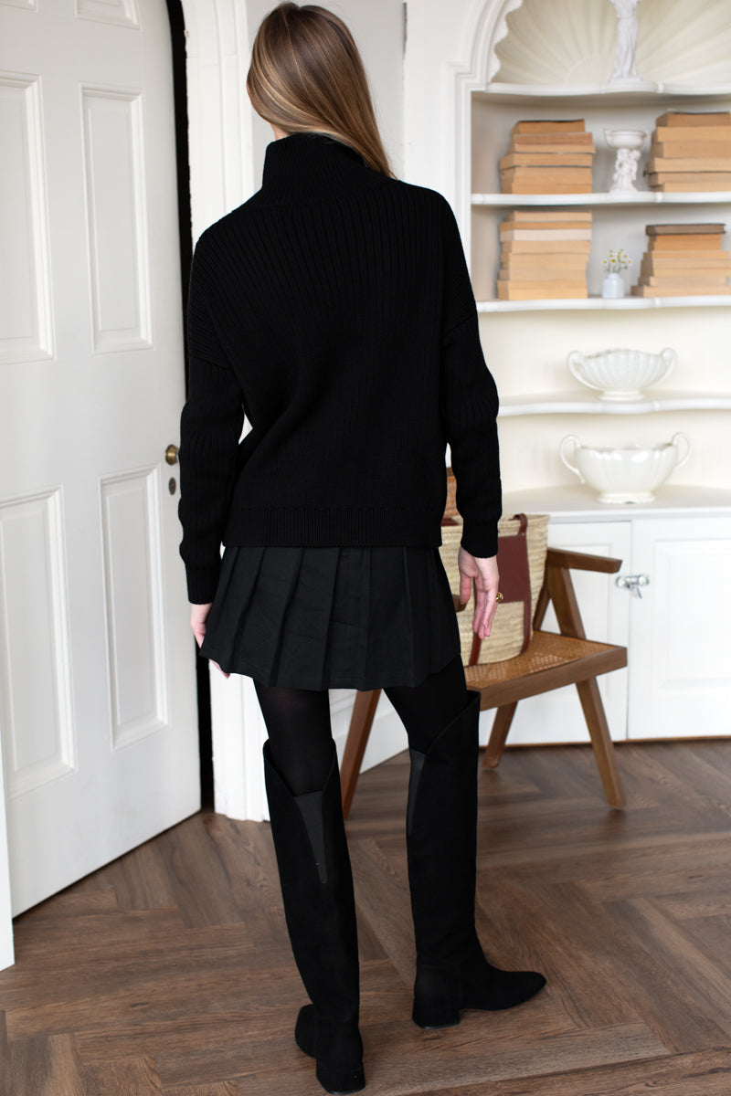 Over The Knee Boot - Black Suede