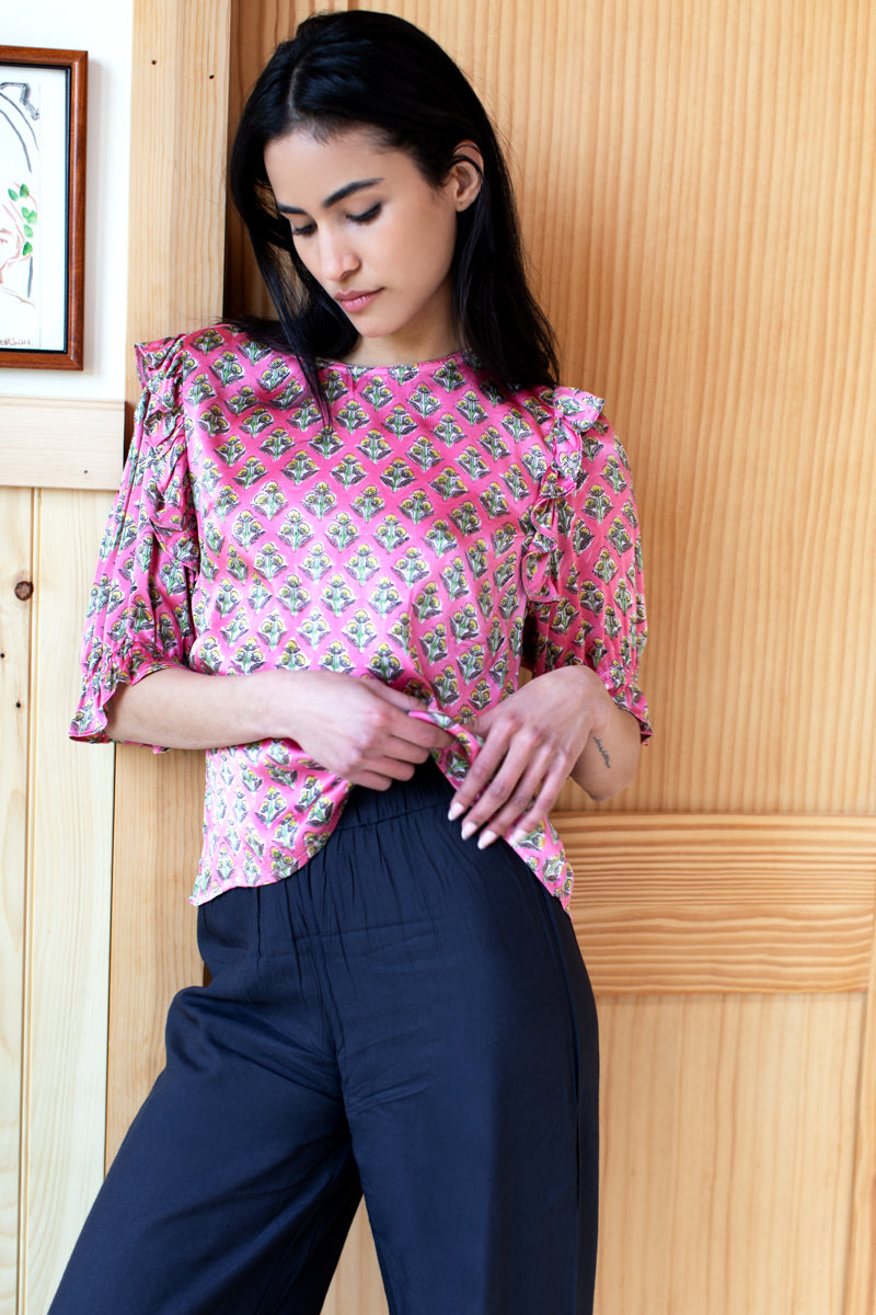Pearl Blouse - Rose of Indies Silk