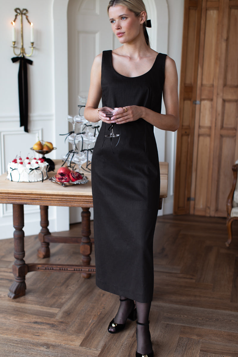 Roma Midi Dress - Black